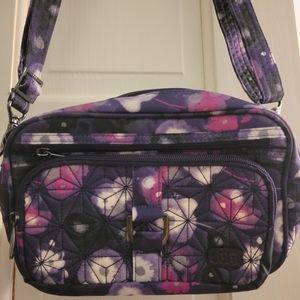 Lug Carousel Purple Floral Convertible Purse